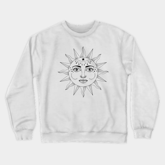 The Sun in Splendour With a Vintage Look Crewneck Sweatshirt by The Lunar Resplendence